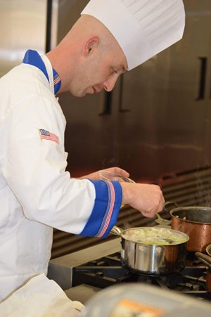 Culinary Specialist 2nd Class Jeremy Andersen, assigned to U.S. Naval War College (NWC), earned top honors as Armed Forces Master Chef of the Year at the annual all-services training and competition event held at Fort Lee, Va., earlier this month.