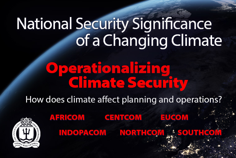 National Security Significance of a Changing Climate event banner