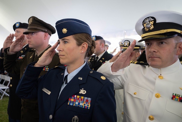 The U.S. Naval War College (NWC) holds a commencement ceremony for the College of Naval Command and Staff and the College of Naval Warfare 2023 graduating classes June 16, 2023, on board Naval Station Newport.