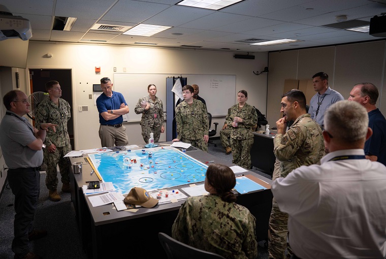 The U.S. Naval War College Wargaming department holding the 10th iteration of its “Wargaming 101” introductory course, onboard Naval Station Newport.