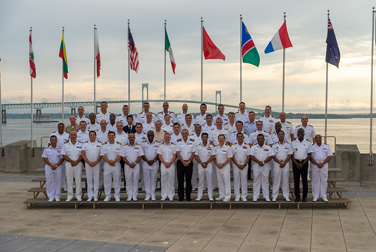 The Naval Command College (NCC) and Naval Staff College (NSC) directors formally introduce and welcome the new in-residence international students to their fellow classmates, faculty and staff. 