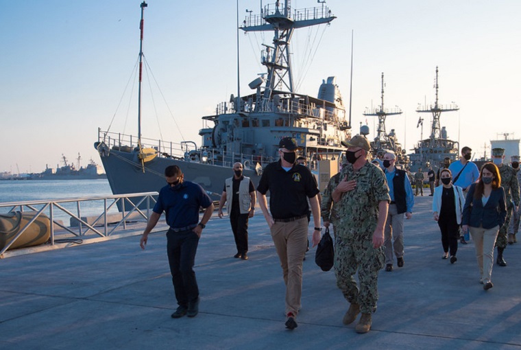 Acting Secretary of Defense Christopher C. Miller visits Naval Support Activity Bahrain.