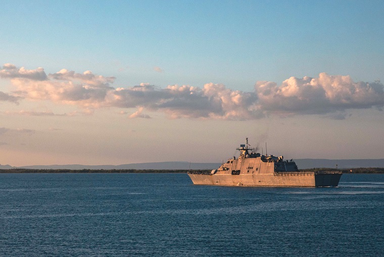 USS Milwaukee (LCS 5) departs Naval Station Guantanamo Bay, Cuba