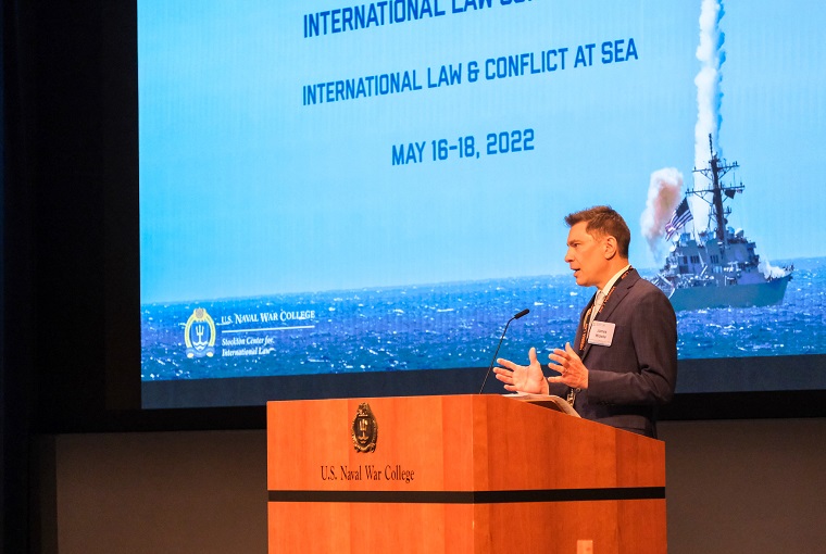 The U.S. Naval War College Stockton Center for International Law hosted the Alexander C. Cushing International Law Conference, May 16, 2022.