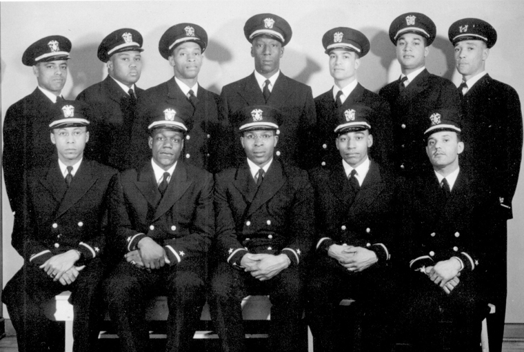 The first African American U.S. Navy officers. Photographed 17 March 1944.