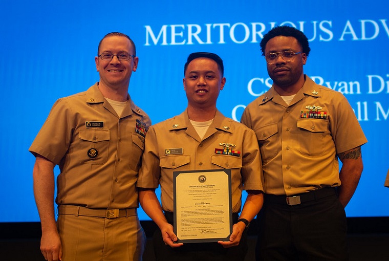 Culinary Specialist Submarine 1st Class Ryan Dicipulo earned the titles of Sailor of the Quarter and Sailor of the Year on December 2022.