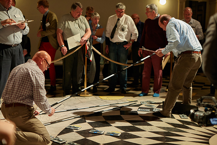 Participants of the re-enactment of the Battle of Jutland contribute to a U.S. Naval War College war game based on the much-studied World War I battle held at the Queen’s House at the National Maritime Museum in Greenwich, England.