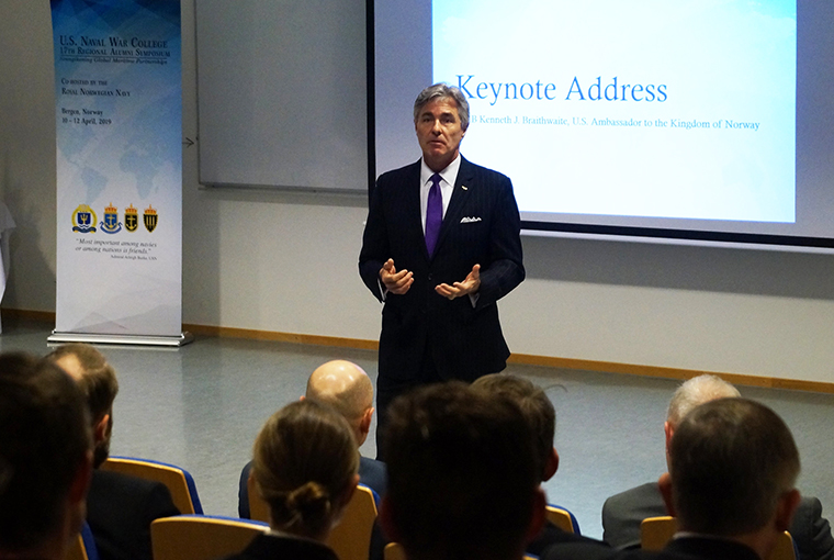 Kenneth Braithwaite, U.S. ambassador to the Kingdom of Norway provides keynote remarks