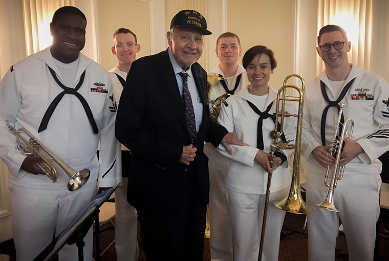 Navy Band Northeast group with Mr. Middendorf 