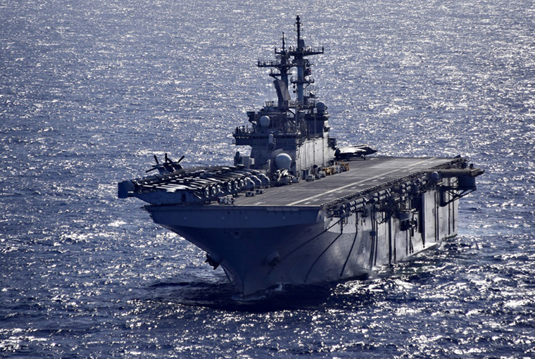 The amphibious assault ship USS Wasp