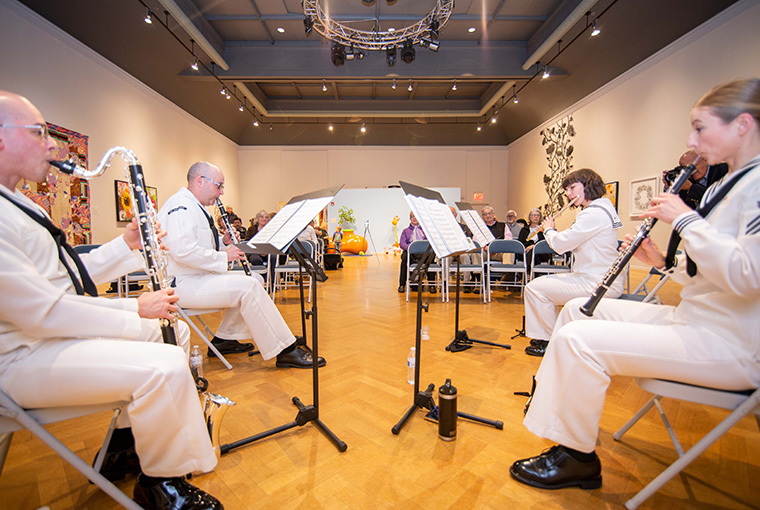 Crosswinds Quartet playing at an event