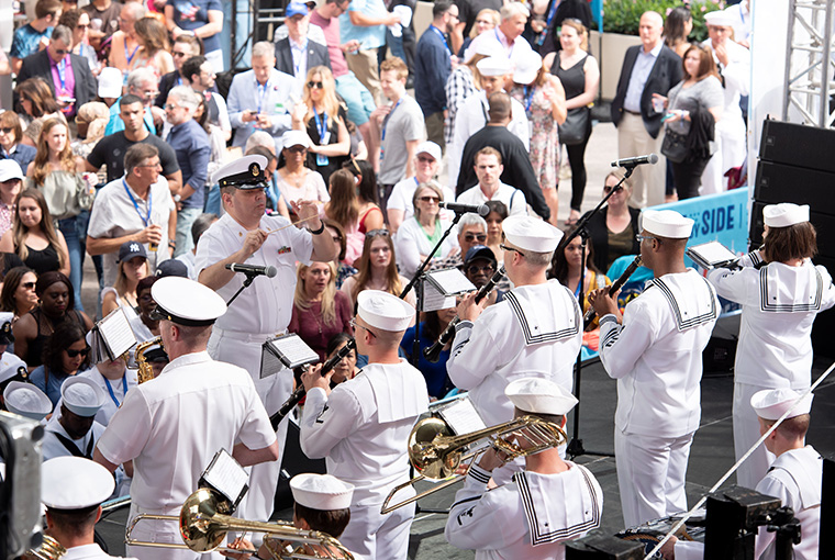 Navy Band Northeast playing at an event