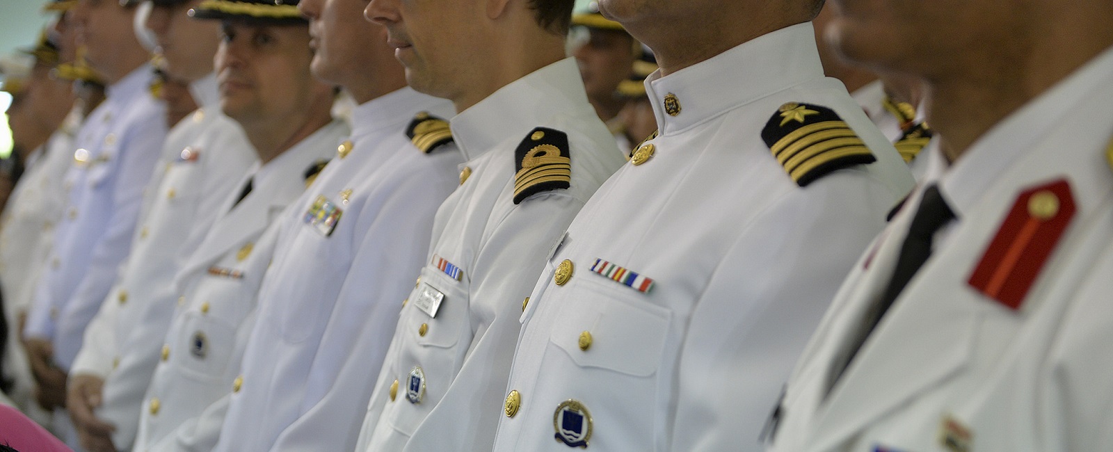 Students of U.S. Naval War College’s (NWC) 2017 graduating class participate in a commencement ceremony at NWC in Newport, Rhode Island. 