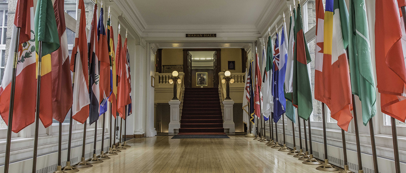 Flags in Hallway